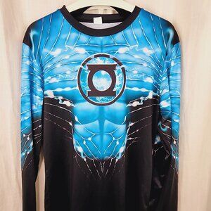 GYM GALA Green Shirt Long Sleeve Running Sports Fitness T-Shirt size Large.